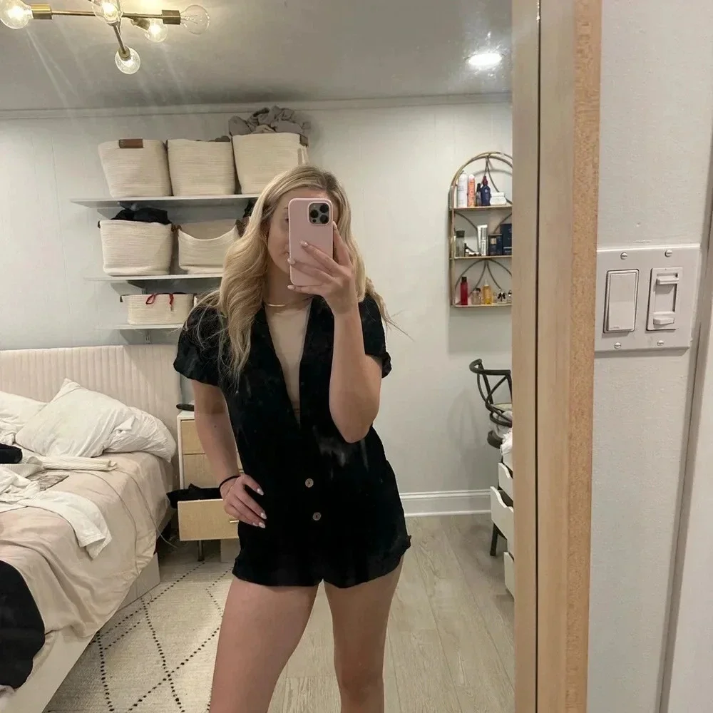 linen romper M - Picture 4 of 7